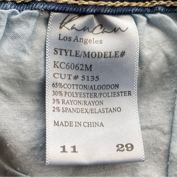 KANCAN Distressed Raw Hem Denim Mini Jean Skirt Size 29 - Picture 8 of 10